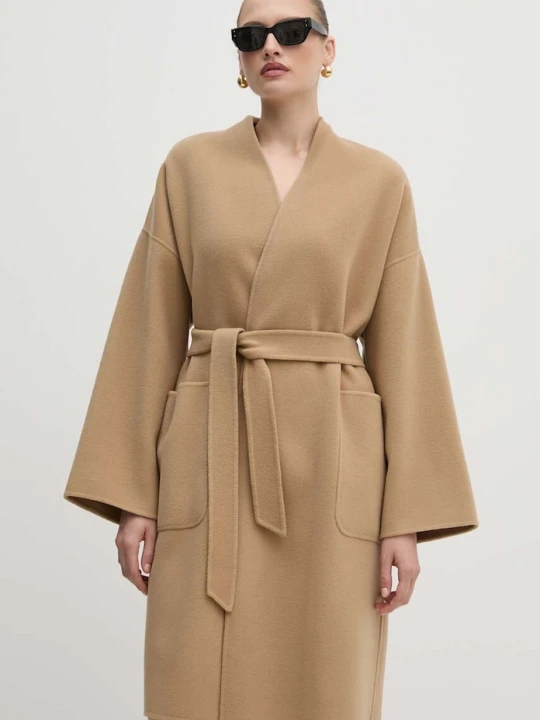 Zdjęcie produktu Weekend Max Mara płaszcz wełniany beżowy