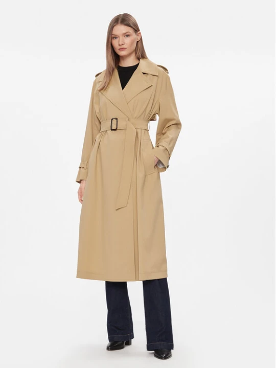 Zdjęcie produktu Weekend Max Mara Płaszcz wełniany Giostra 2415021051 Beżowy Regular Fit