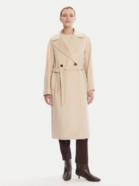 Zdjęcie produktu Weekend Max Mara Płaszcz wełniany Resina 2525016031 Beżowy Regular Fit