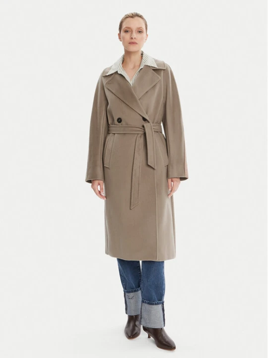 Zdjęcie produktu Weekend Max Mara Płaszcz wełniany Resina 2525016031 Brązowy Regular Fit