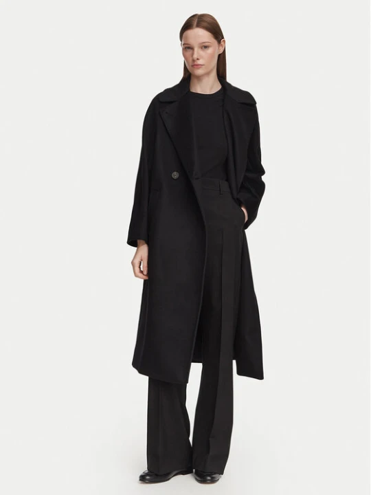 Zdjęcie produktu Weekend Max Mara Płaszcz wełniany Resina 2625016021 Czarny Regular Fit