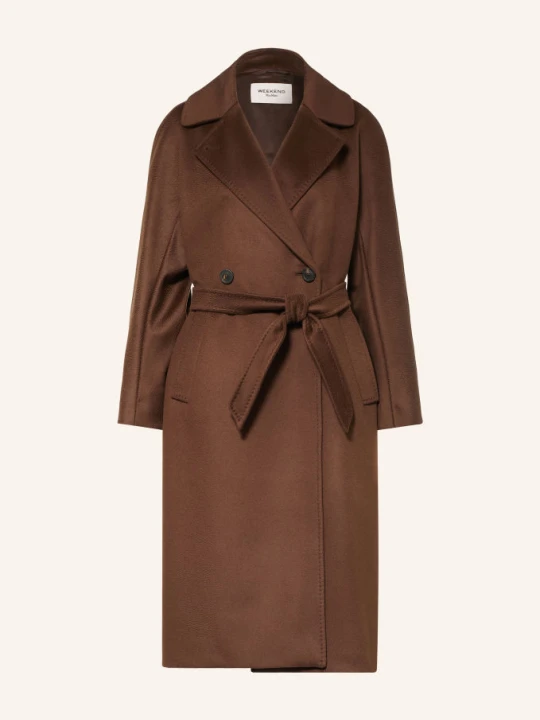 Zdjęcie produktu Weekend Max Mara Płaszcz Wełniany Resina braun CIEMNOBRĄZOWY