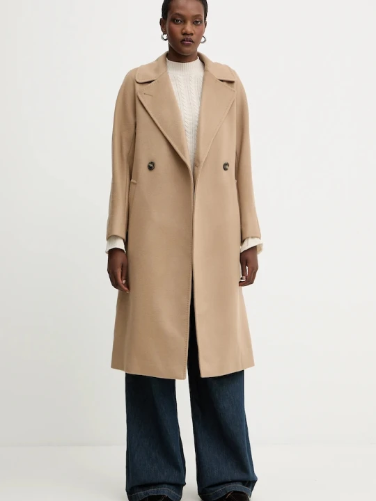 Zdjęcie produktu Weekend Max Mara płaszcz wełniany RESINA beżowy