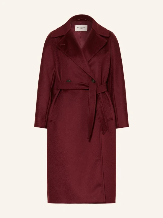 Zdjęcie produktu Weekend Max Mara Płaszcz Wełniany Resina rot CIEMNOCZERWONY