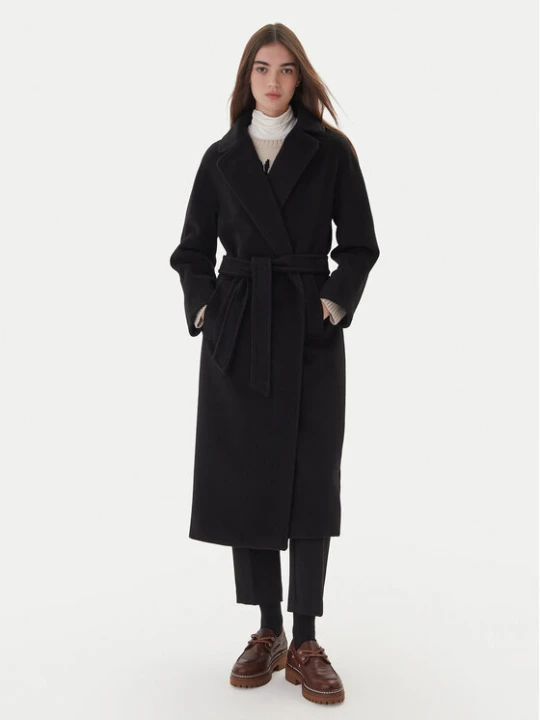 Zdjęcie produktu Weekend Max Mara Płaszcz wełniany Tempera 2525016082 Czarny Regular Fit