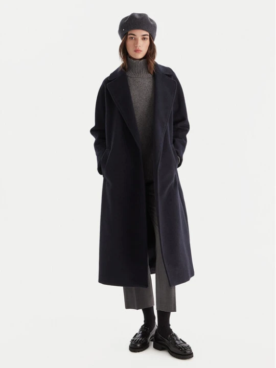 Zdjęcie produktu Weekend Max Mara Płaszcz wełniany Tempera 2525016082 Granatowy Regular Fit