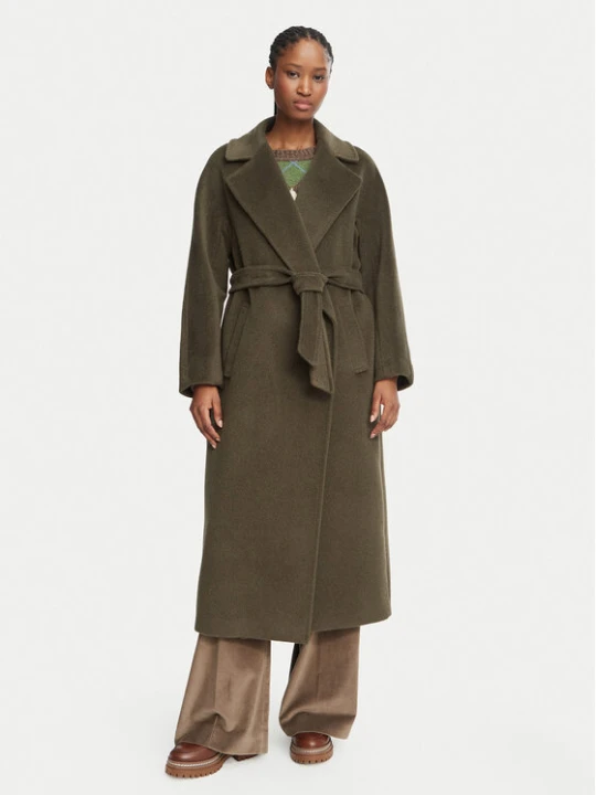 Zdjęcie produktu Weekend Max Mara Płaszcz wełniany Tempera 2625016072 Khaki Regular Fit