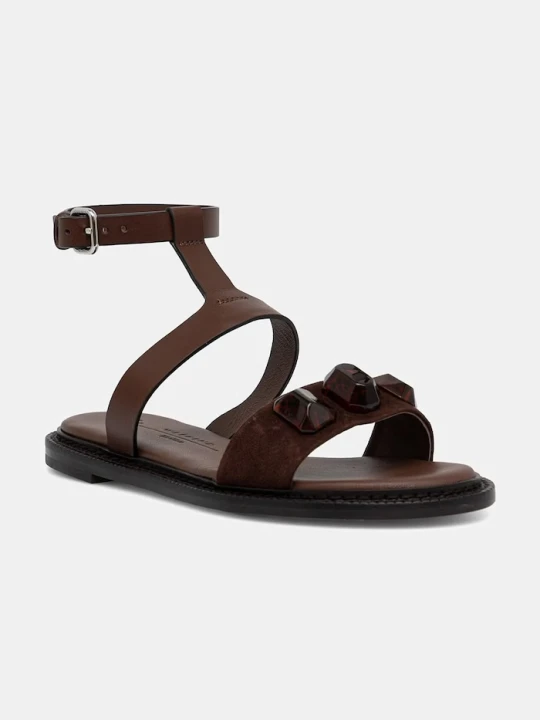 Zdjęcie produktu Weekend Max Mara sandały damskie skórzane Wkaasta brązowy