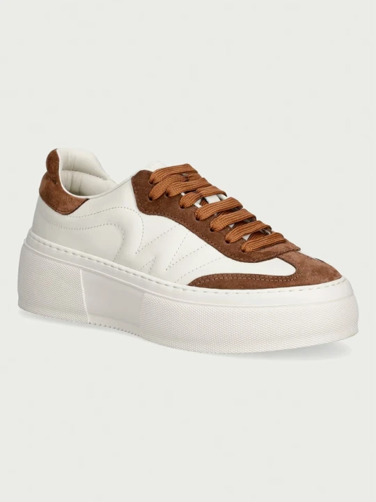 Zdjęcie produktu Weekend Max Mara sneakersy damskie skórzane beżowy
