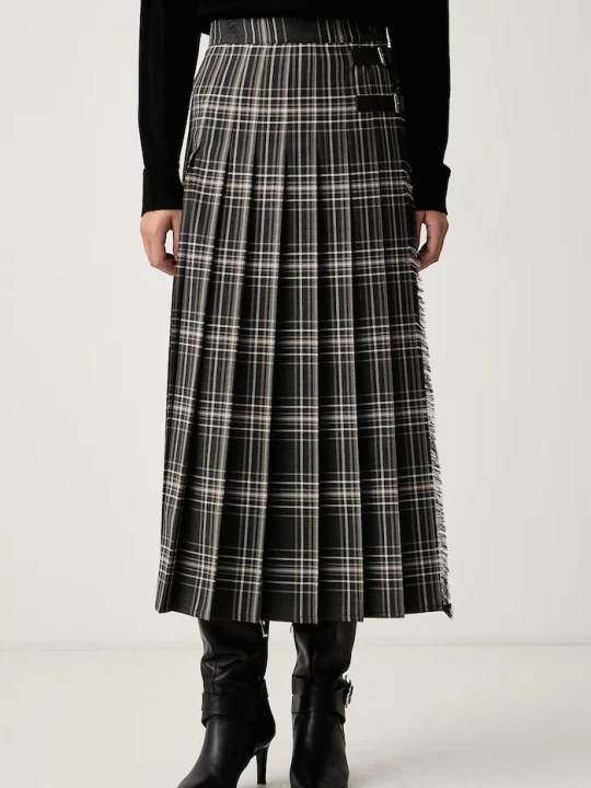 Zdjęcie produktu Weekend Max Mara spódnica plisowana z wełną WKDPRISMA szary