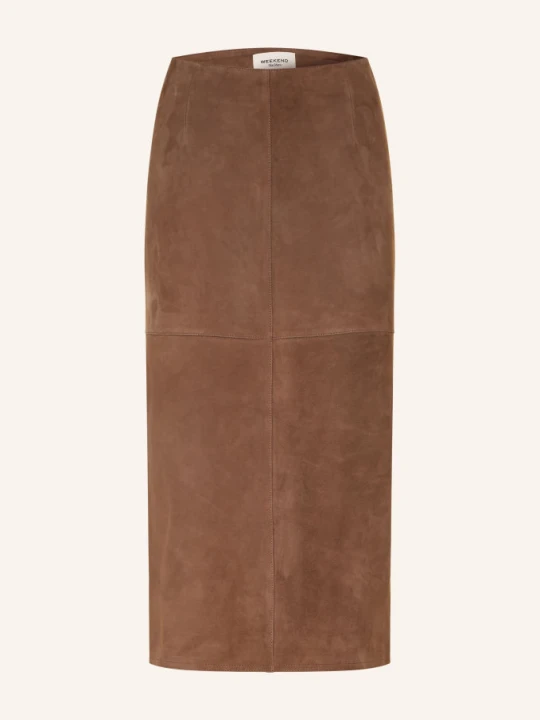 Zdjęcie produktu Weekend Max Mara Spódnica Skórzana Palmi braun CIEMNOBRĄZOWY