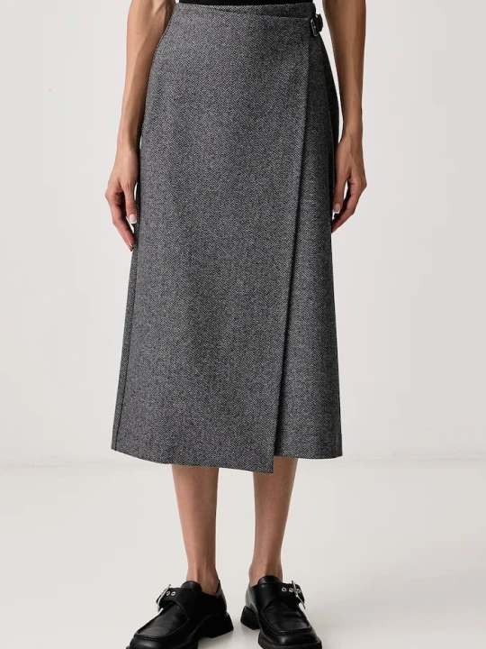 Zdjęcie produktu Weekend Max Mara spódnica z dodatkiem wełny WKDPETALI szary