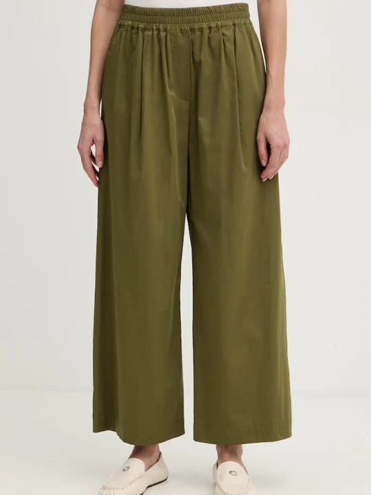 Zdjęcie produktu Weekend Max Mara spodnie damskie bawełniane GOLFO zielony