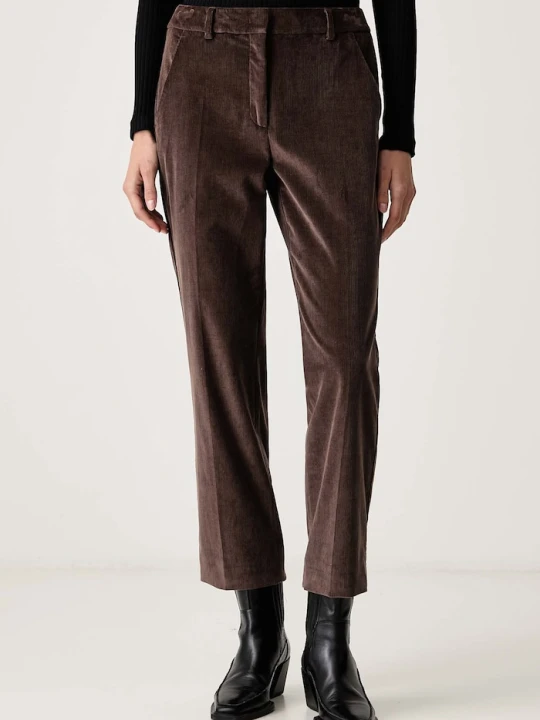 Zdjęcie produktu Weekend Max Mara spodnie damskie sztruksowe WKDMARRUCA brązowy