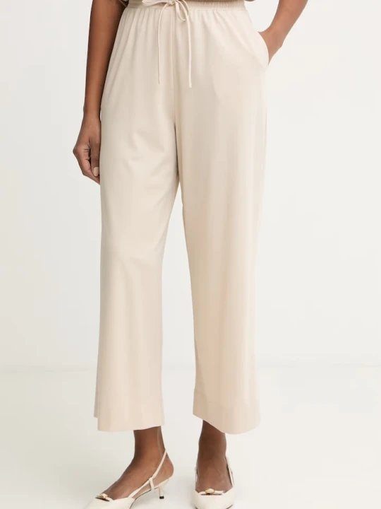 Zdjęcie produktu Weekend Max Mara spodnie damskie z lnem MODICO beżowy