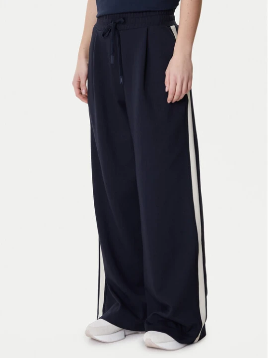 Zdjęcie produktu Weekend Max Mara Spodnie dresowe Perdoni 2615781051 Granatowy Wide Leg