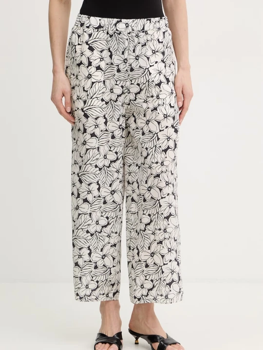 Zdjęcie produktu Weekend Max Mara spodnie jedwabne NIRVANA biały