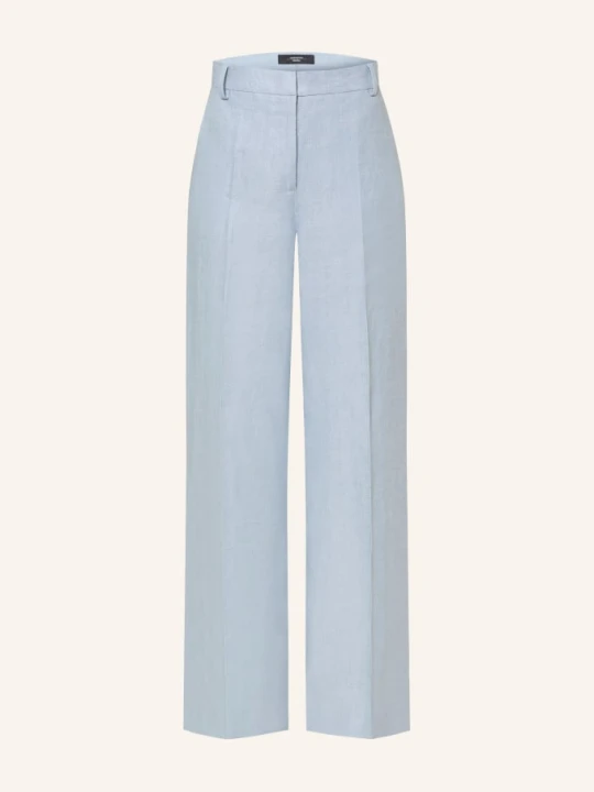 Zdjęcie produktu Weekend Max Mara Spodnie Marlene Malizia Z Lnu blau JASNONIEBIESKI