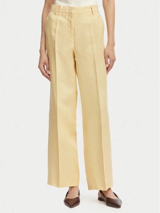 Zdjęcie produktu Weekend Max Mara Spodnie materiałowe Malizia 2615131112 Żółty Straight Fit
