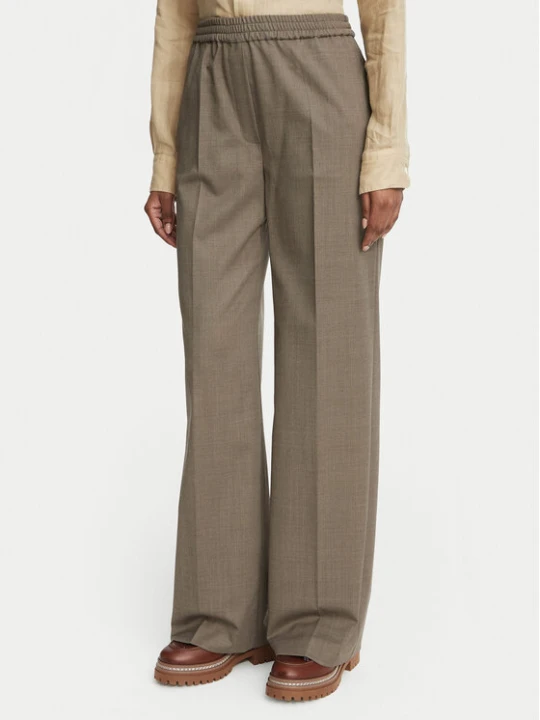 Zdjęcie produktu Weekend Max Mara Spodnie materiałowe Petra 2625136052 Brązowy jasny Regular Fit