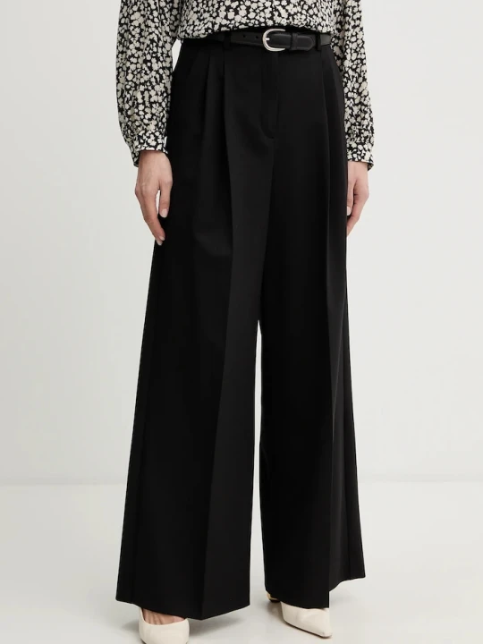 Zdjęcie produktu Weekend Max Mara spodnie z domieszką wełny ASTA czarny