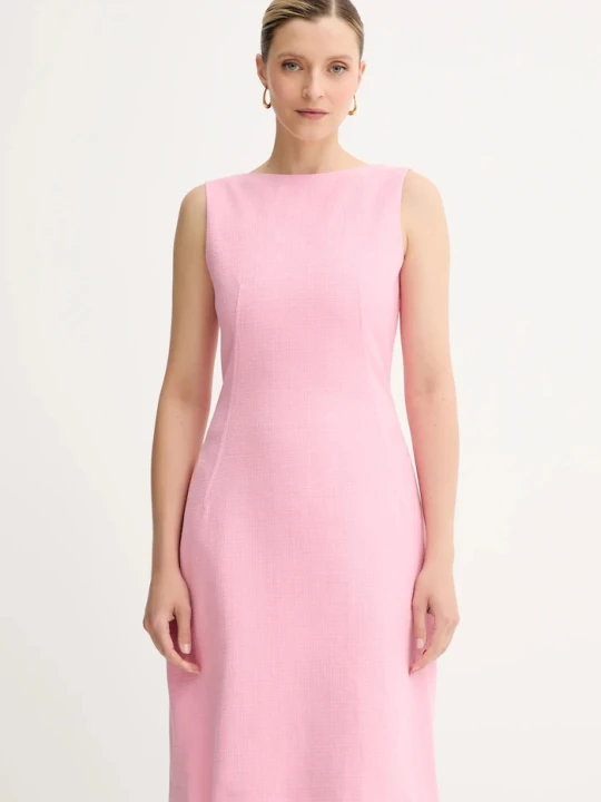 Zdjęcie produktu Weekend Max Mara sukienka bawełniana różowy
