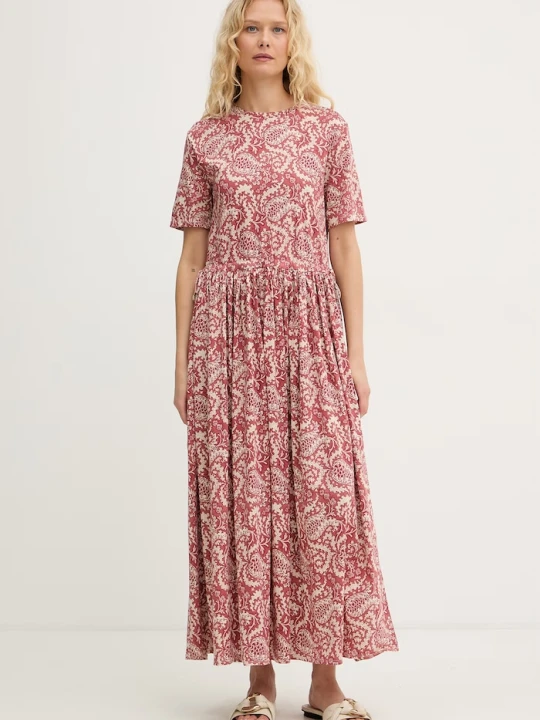 Zdjęcie produktu Weekend Max Mara sukienka bawełniana FASCINO różowy