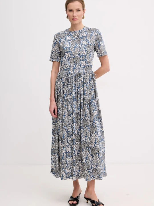 Zdjęcie produktu Weekend Max Mara sukienka bawełniana FASCINO niebieski