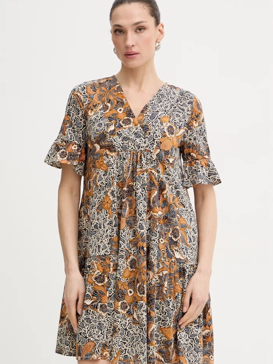 Zdjęcie produktu Weekend Max Mara sukienka bawełniana FUOCO granatowy