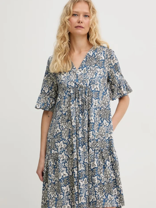 Zdjęcie produktu Weekend Max Mara sukienka bawełniana FUOCO niebieski