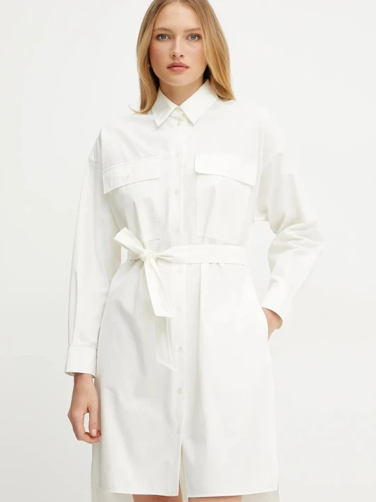 Zdjęcie produktu Weekend Max Mara sukienka bawełniana beżowy