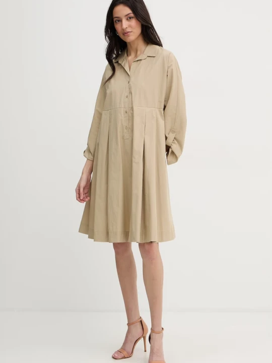 Zdjęcie produktu Weekend Max Mara sukienka bawełniana SEGGIO beżowy