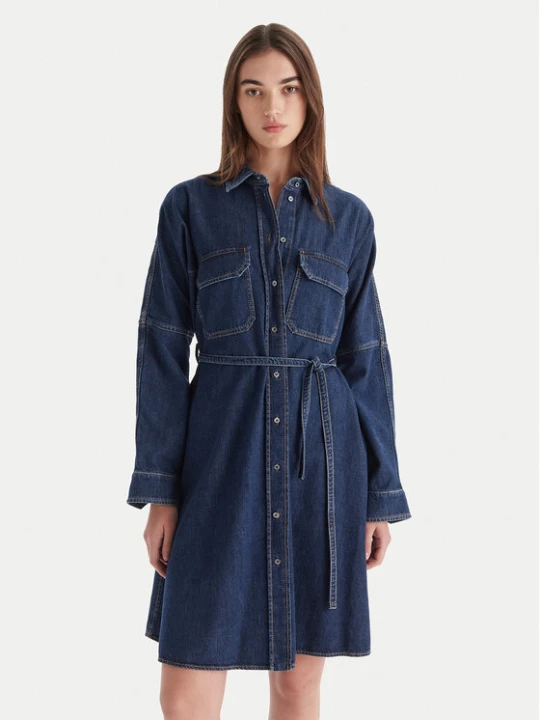 Zdjęcie produktu Weekend Max Mara Sukienka jeansowa Balenio 2525226081 Granatowy Regular Fit