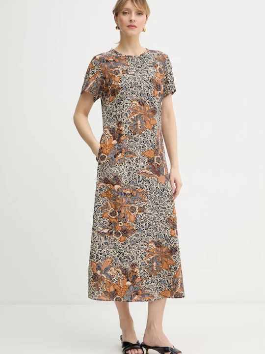 Zdjęcie produktu Weekend Max Mara sukienka jedwabna CRESPO granatowy