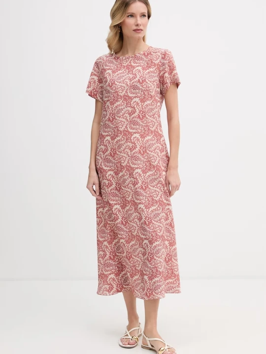 Zdjęcie produktu Weekend Max Mara sukienka jedwabna CRESPO czerwony