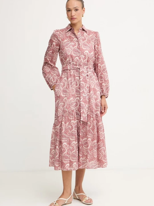 Zdjęcie produktu Weekend Max Mara sukienka letnia bawełniana OBOLI czerwony