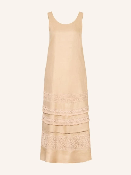 Zdjęcie produktu Weekend Max Mara Sukienka Lniana Dolmen Z Koronką beige