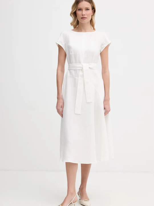 Zdjęcie produktu Weekend Max Mara sukienka lniana ESORDIO biały