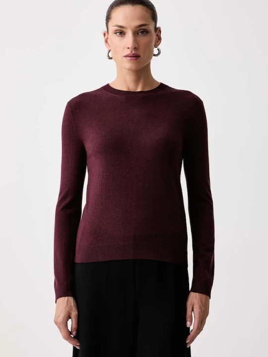 Zdjęcie produktu Weekend Max Mara sweter damski z dodatkiem jedwabiu WKDSICILIA bordowy
