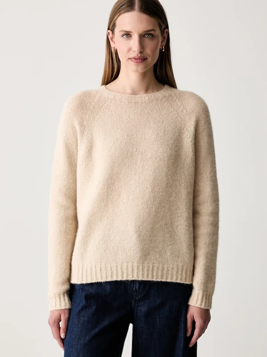 Zdjęcie produktu Weekend Max Mara sweter damski z dodatkiem wełny WKDGHIACCI beżowy