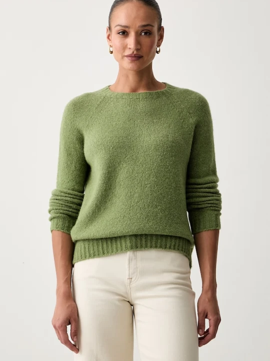 Zdjęcie produktu Weekend Max Mara sweter damski z dodatkiem wełny WKDGHIACCI zielony