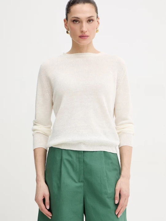Zdjęcie produktu Weekend Max Mara sweter lniany ATZECO beżowy