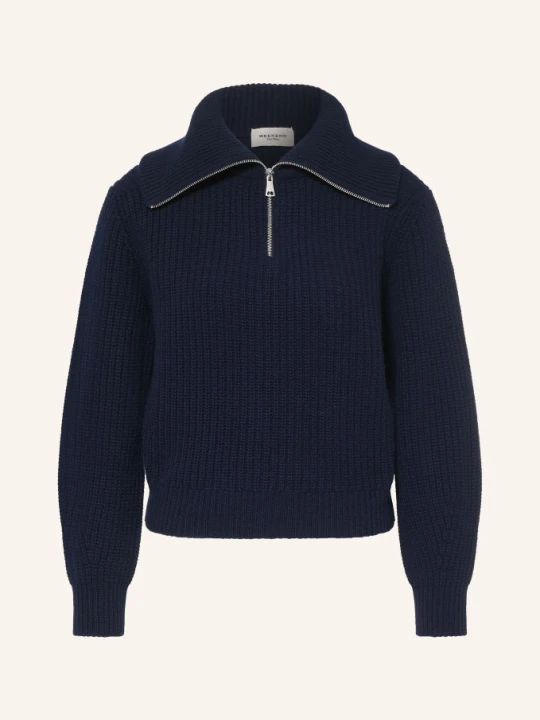 Zdjęcie produktu Weekend Max Mara Sweter Typu Troyer Laser blau GRANATOWY
