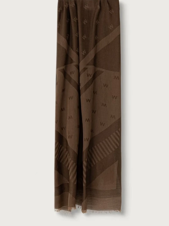 Zdjęcie produktu Weekend Max Mara szal damski z wełną WKATIRSI brązowy