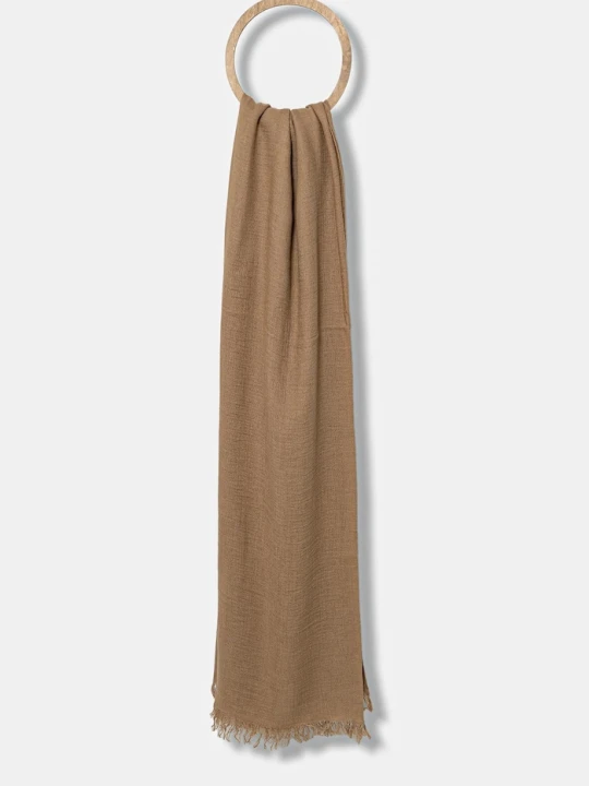 Zdjęcie produktu Weekend Max Mara szal z domieszką kaszmiru FLAVIONEW brązowy