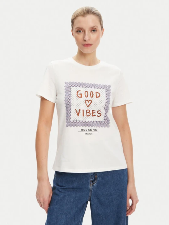Zdjęcie produktu Weekend Max Mara T-Shirt Ara 2525976041 Biały Regular Fit