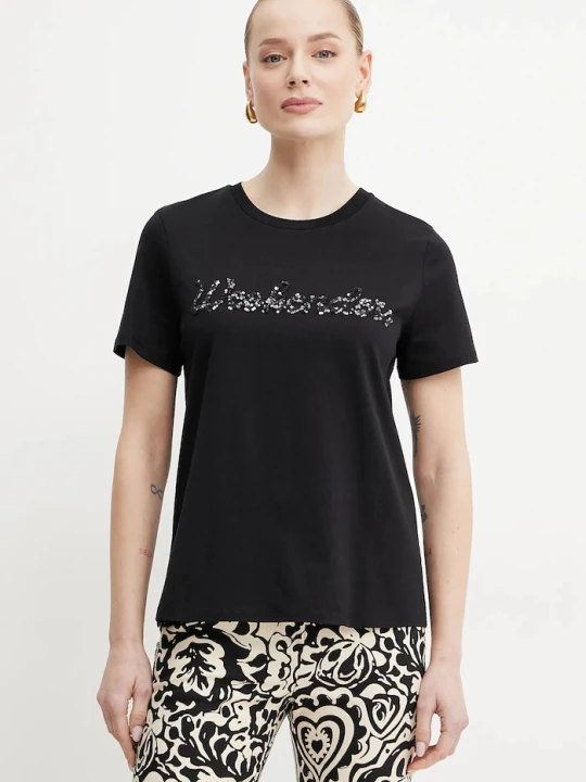 Zdjęcie produktu Weekend Max Mara t-shirt bawełniany czarny