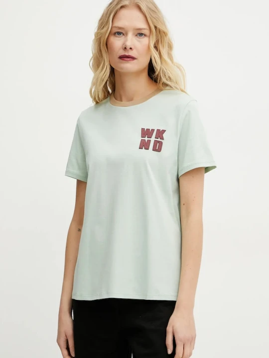 Zdjęcie produktu Weekend Max Mara t-shirt bawełniany zielony