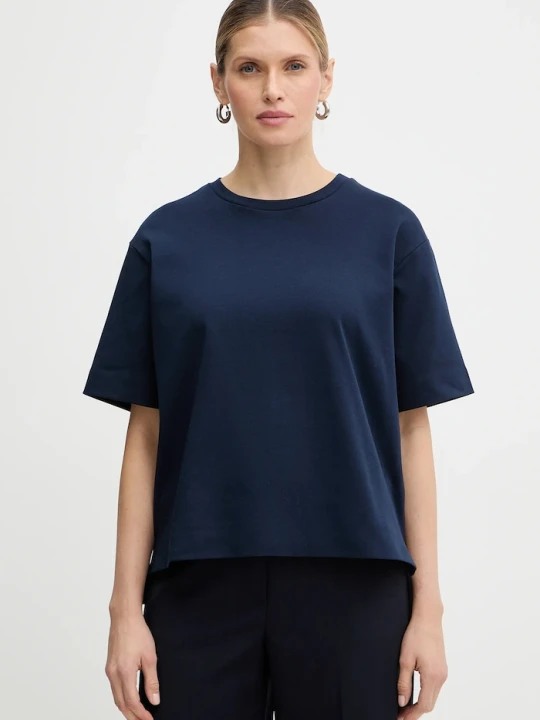 Zdjęcie produktu Weekend Max Mara t-shirt bawełniany MULTID granatowy