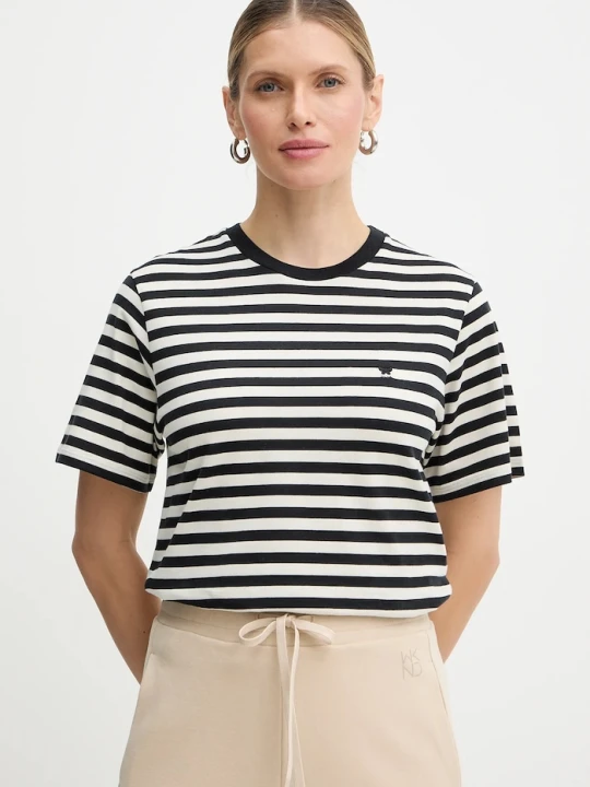 Zdjęcie produktu Weekend Max Mara t-shirt bawełniany VENACO beżowy
